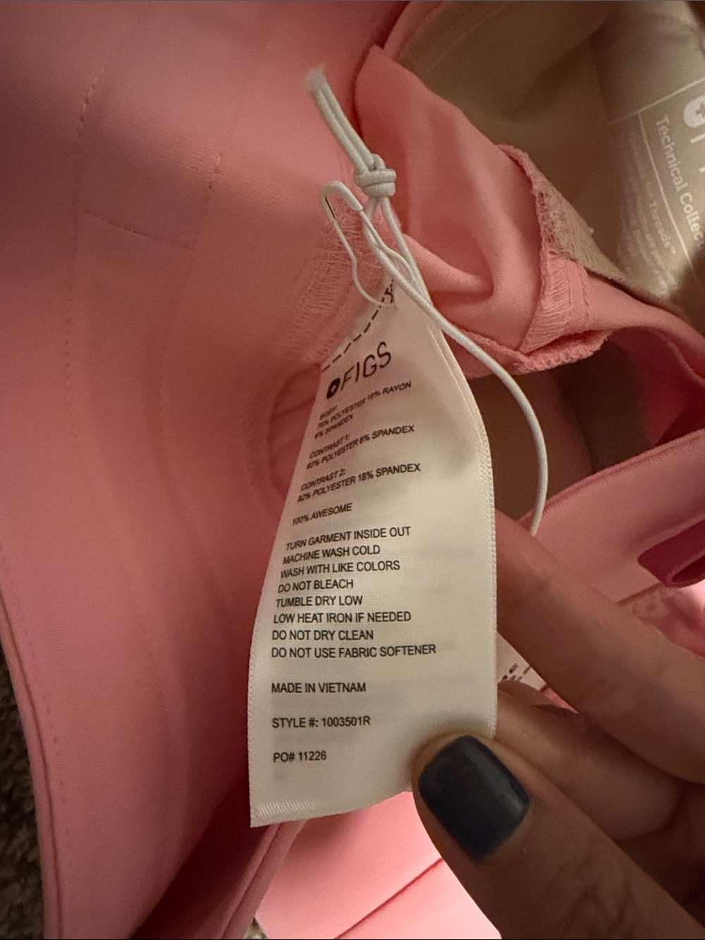 FIGS Isabel Wide Leg Pant (Fight Club Pink) - Picture 5 of 10
